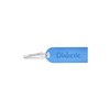 Diabetic luggage tag in blue acrylic, durable and stylish for travelers with diabetes.