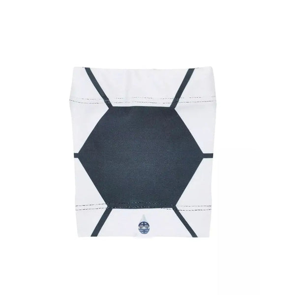 Blood glucose sensor armband for kids, white with hexagon design.