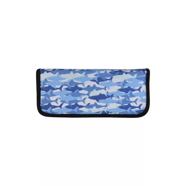 Insulin travel case for pens and glucose meter in blue camo design.