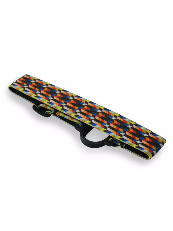 Dexcom G6 armband with colorful graphic design, adjustable and secure for active lifestyles.