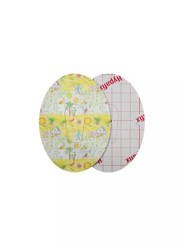 Dexcom G6 Sensor Patch with nostalgic childhood design, durable and comfortable.