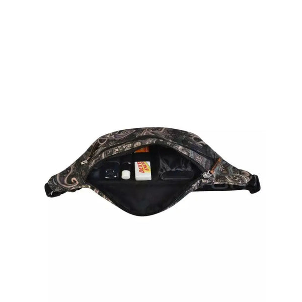 Fanny pack with insulin cooling system for diabetics, featuring ample storage for essentials, shown with open zipper.