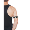 Elastic armband securing Freestyle Libre 3 sensor on upper arm, designed for active lifestyles.
