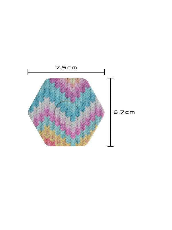FreeStyle Libre 3 hexagonal shape patch dimensions, showing the cut-out shape and sensor opening for a precise fit