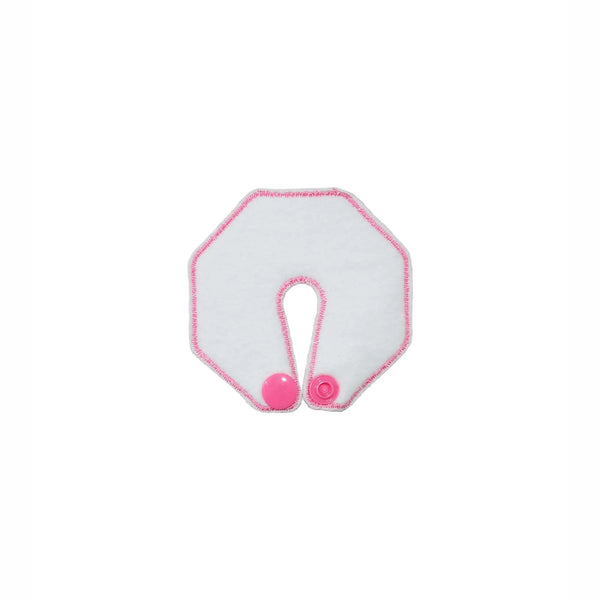 pediatric g tube pad pink back view showing soft fabric for skin comfort and irritation prevention