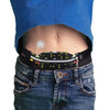 Wide Insulin Pump Belly Pouch on waist, secure and comfortable fit, versatile wear options.