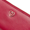 Diabetic case in vibrant pink leather with gold heart detail from Sweet Collection.