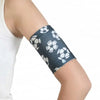 Blood Glucose Sensor Armband for Children with Trendy Prints, secure fit for glucose sensors, fun soccer design.