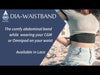 Blondebånd til at holde glukosesensor, infusionssæt og insulinpumpe på din talje - Dia-WaistBand Spacy Lacy