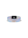 Reversible Type 1 Diabetes awareness wristband for children with "Diabetic" text and colorful summer design.