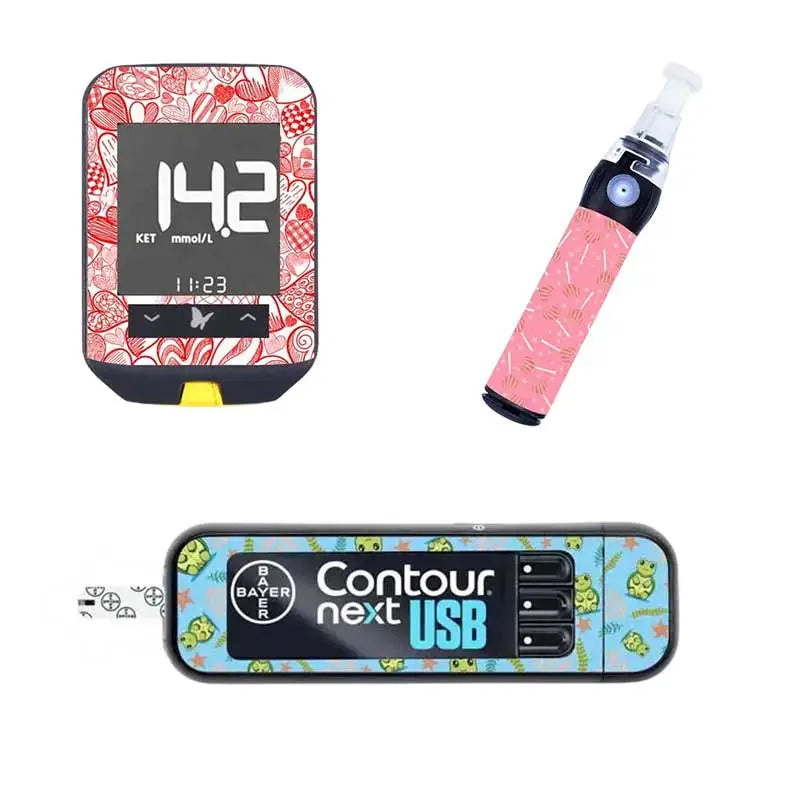 Glucose Meter and Lancing Device Stickers Image