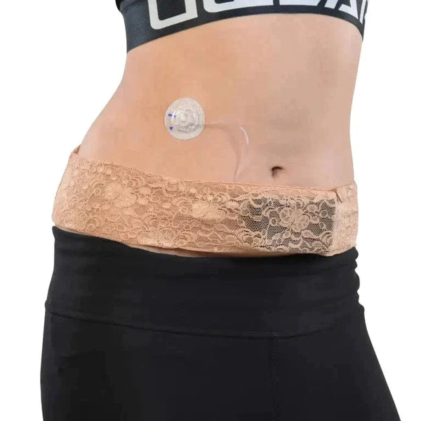 Blondebælte til insulinpumpe, Dia-BellyBand Spacy Lacy