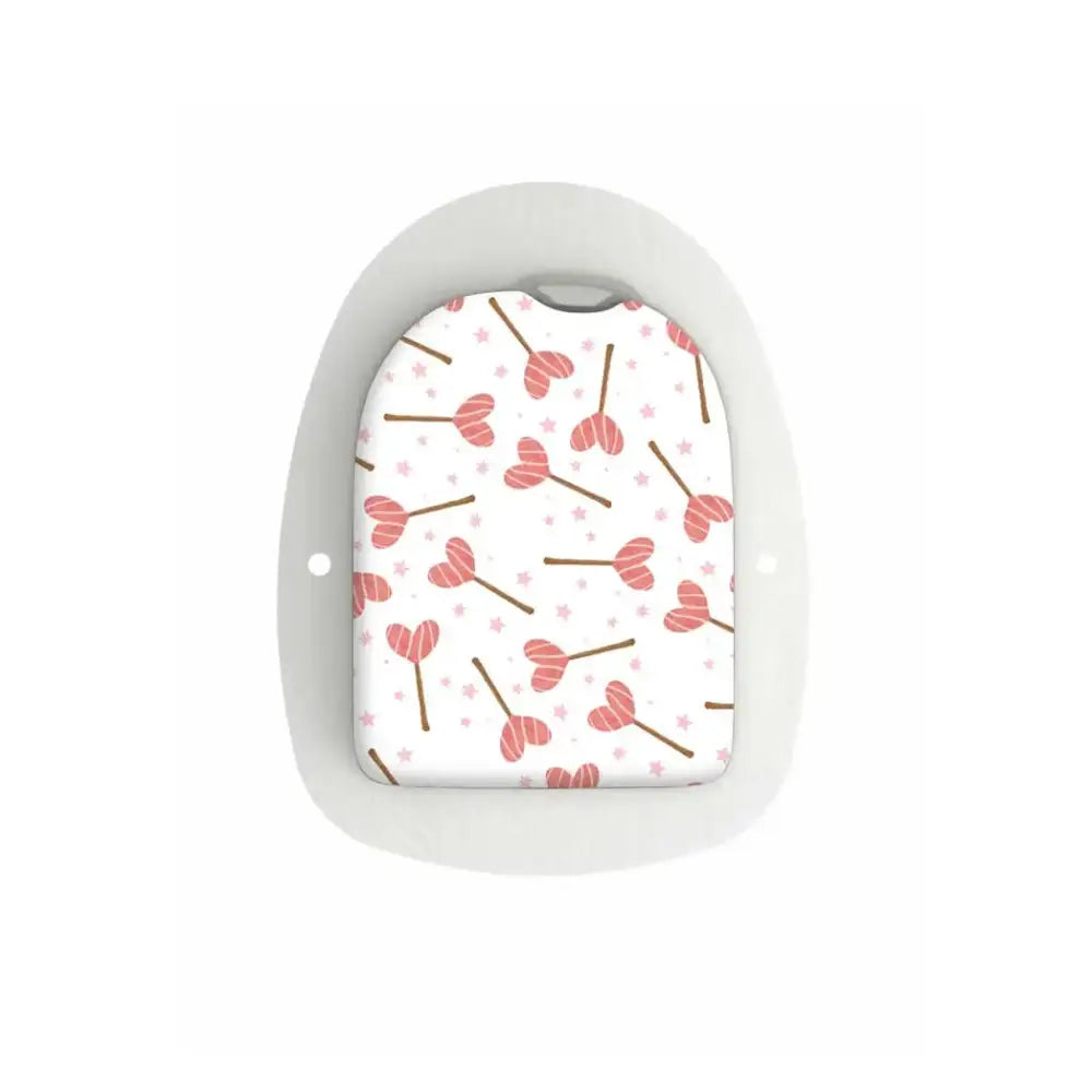 omnipod sticker with red hearts Image
