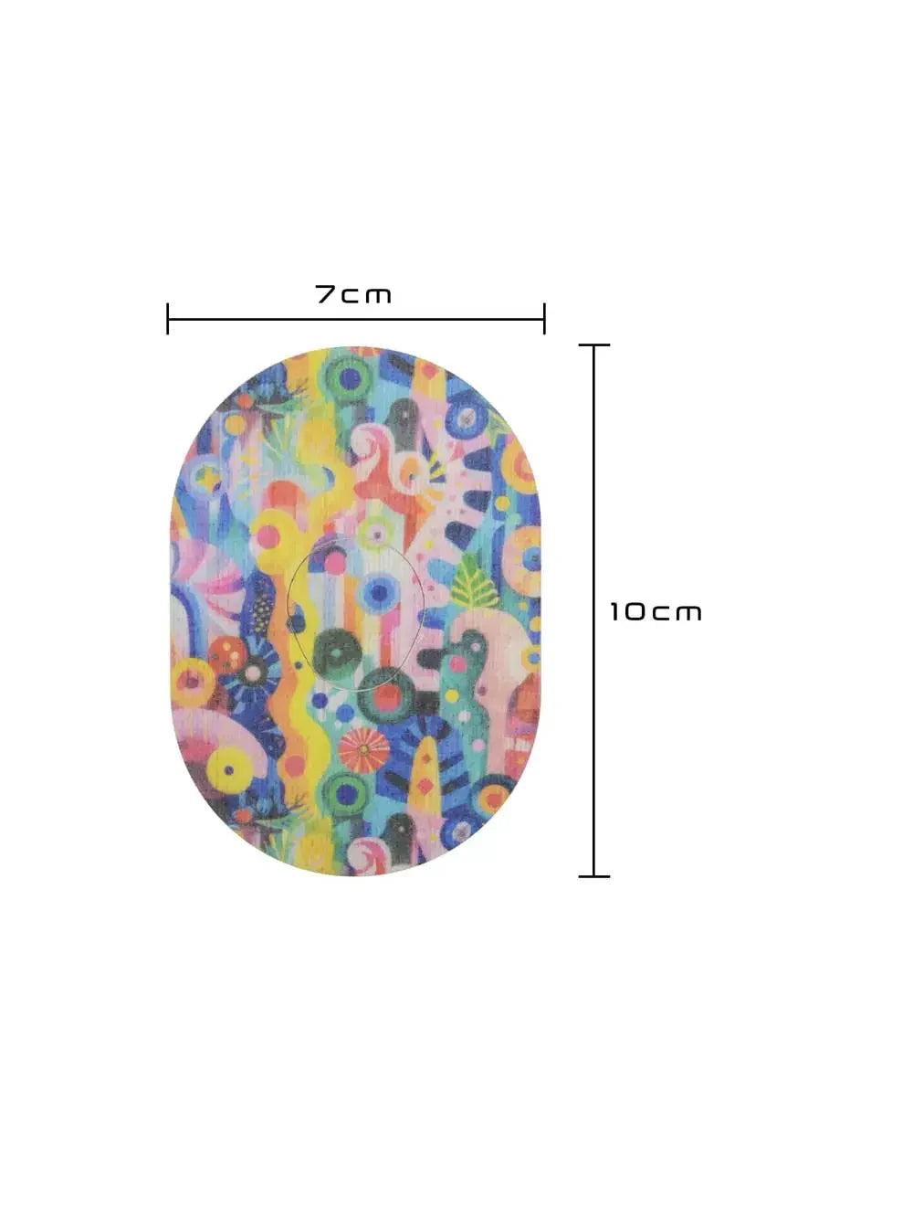 Plaster til Dexcom G7, design Ethereal Bloom, størrelse 7 x 10 cm