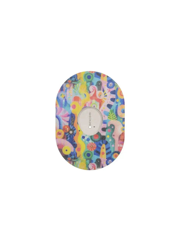 Plaster til Dexcom G7, design Ethereal Bloom