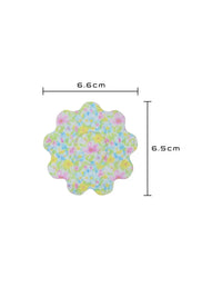 Børneplaster til FreeStyle Libre 3, form: blomst, størrelse 6,6 x 6,5 cm