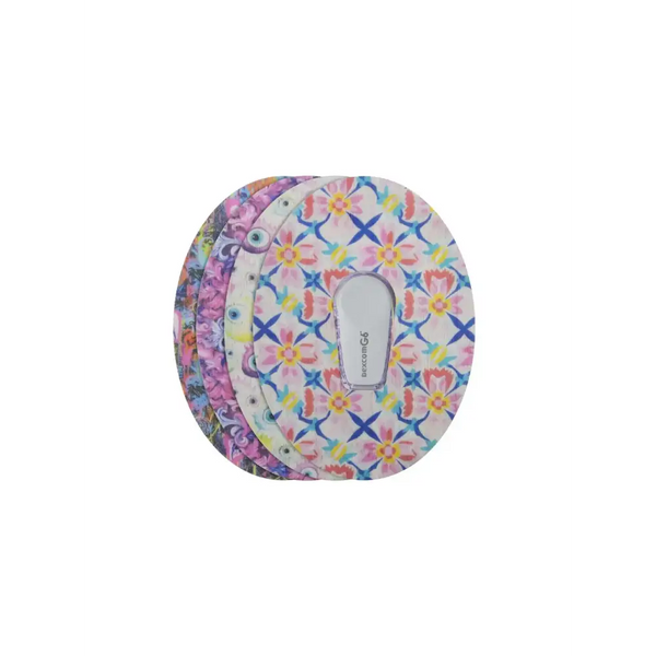 Plastre til Dexcom G6, Spring-serien, 4 design stablet