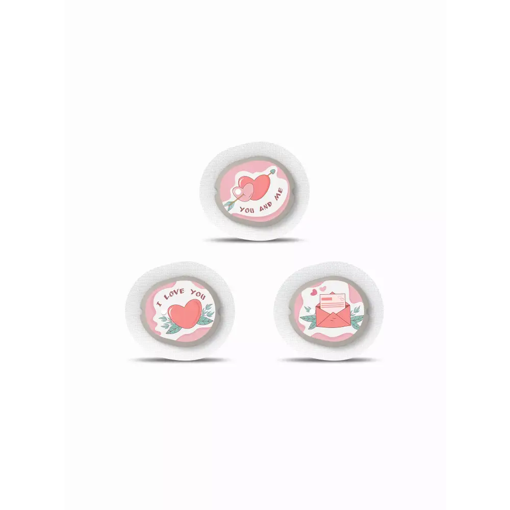 Valentine-themed Dexcom G7 Sensor Stickers, enhancing diabetic care with festive charm and style.