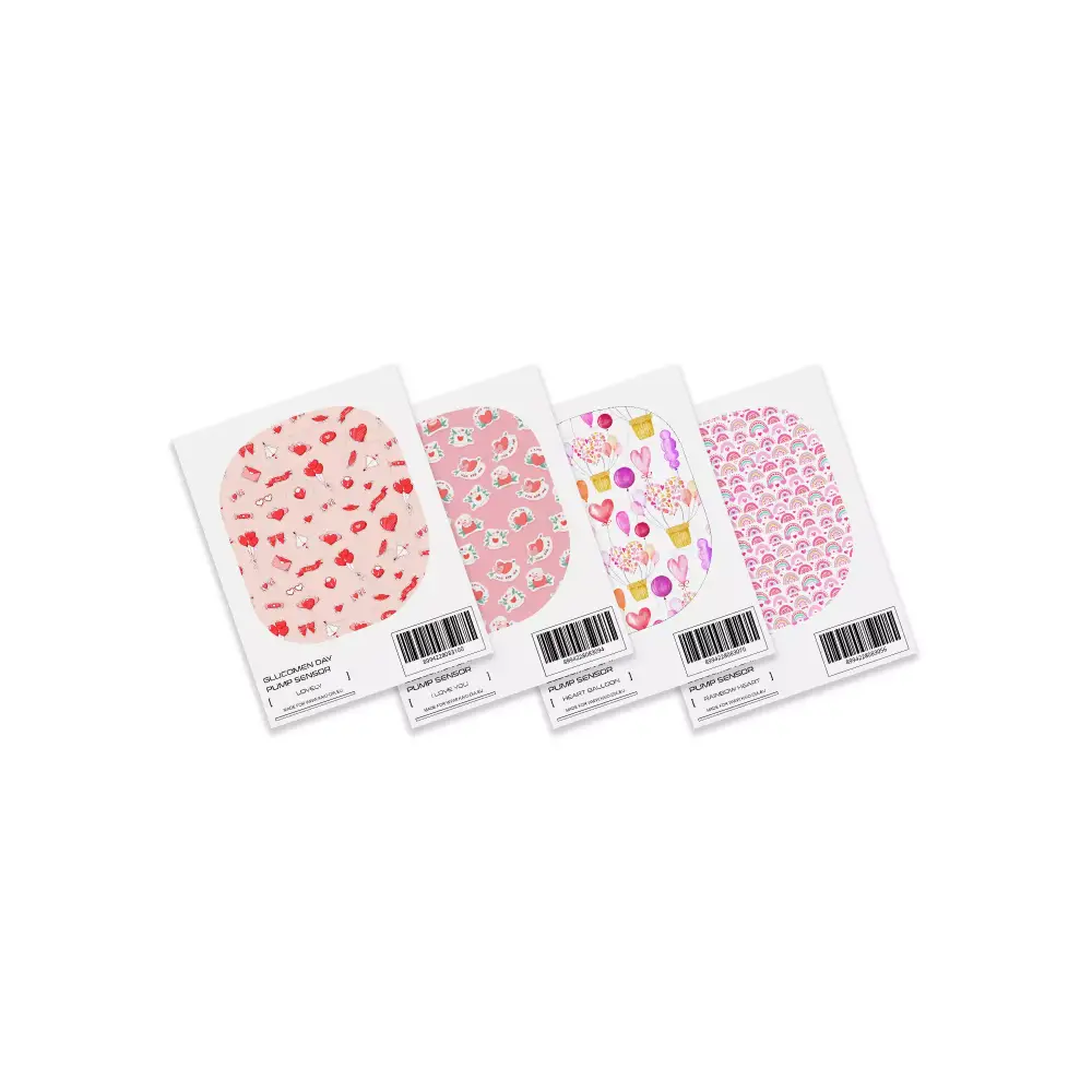 GlucoMen Day Insulin Pump Stickers- Valentine