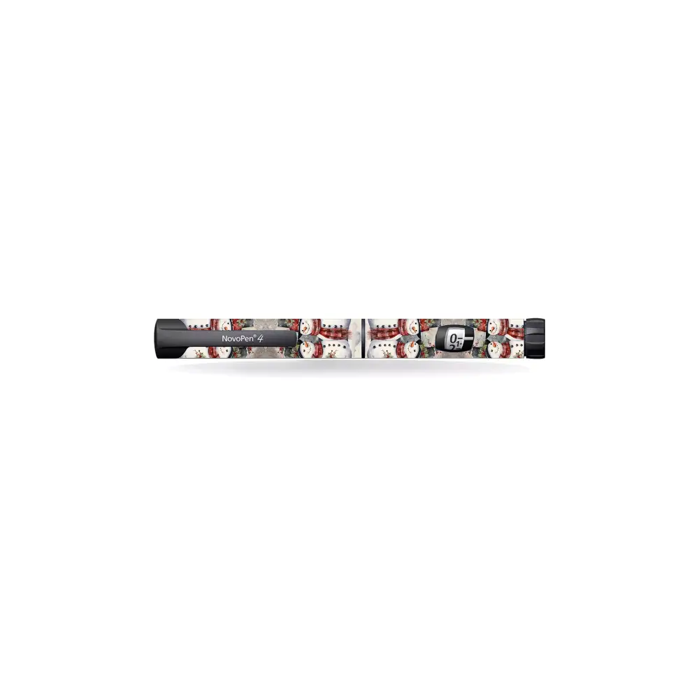 Christmas-themed stickers for Novopen Echo 4 and 5 insulin pens.