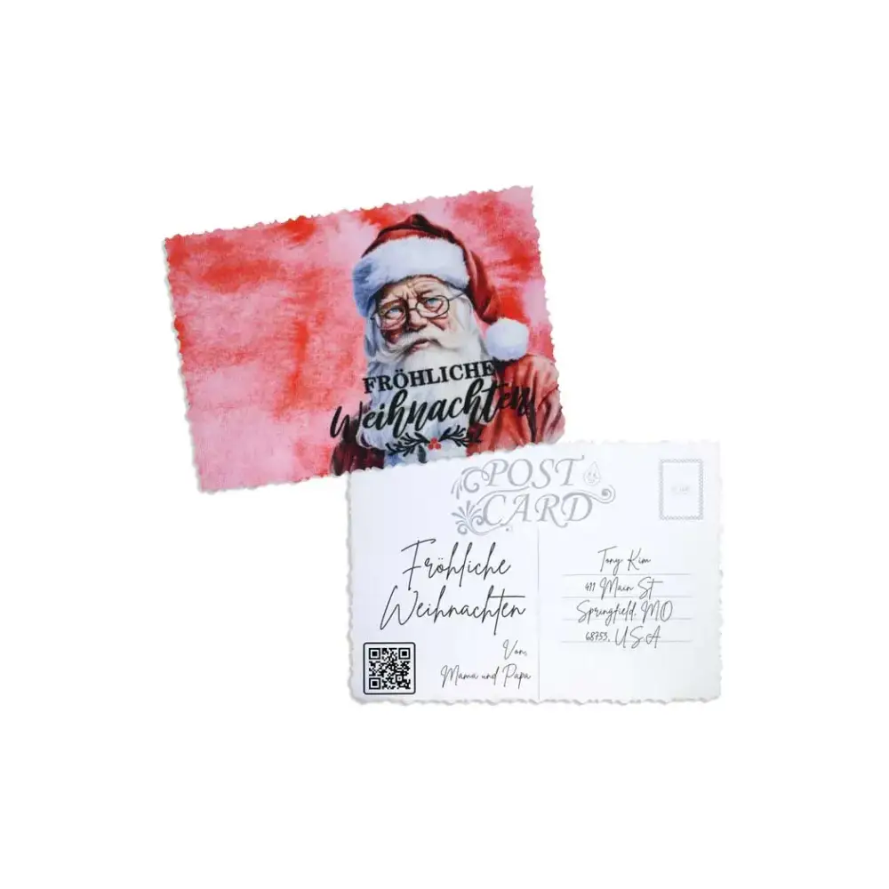 Elegant Christmas Postcard - Kaio-Cards