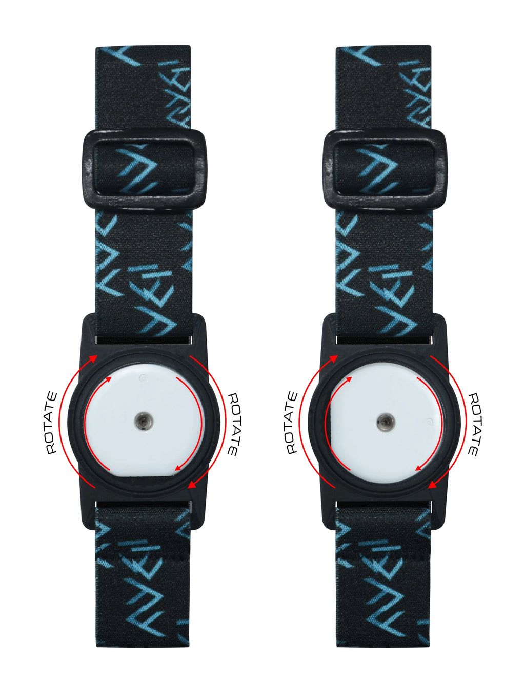 Accu-Chek SmartGuide armband showing rotating clip for sensor alignment