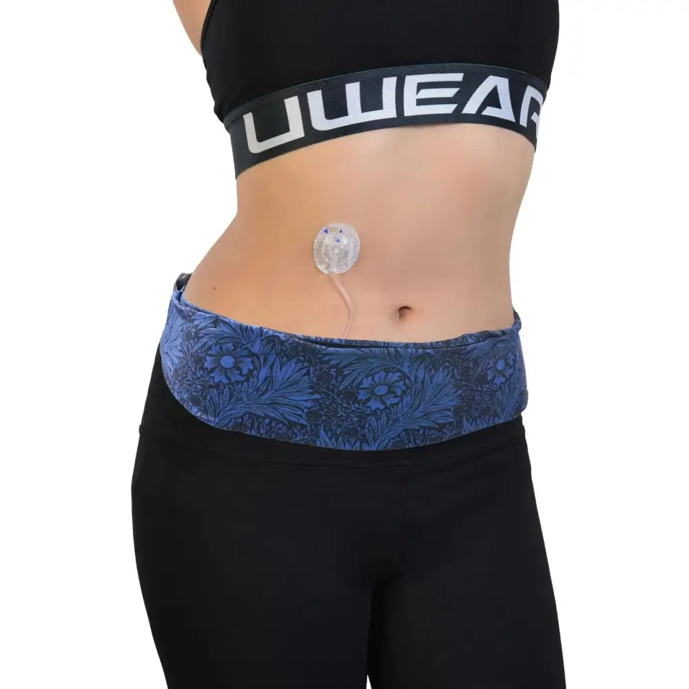 Adjustable insulin pump waist belt with discreet design and fun prints.