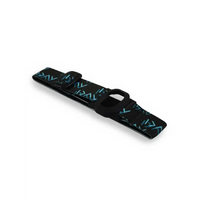 Buzud CGM adjustable Dia-Style armband in black with blue design.