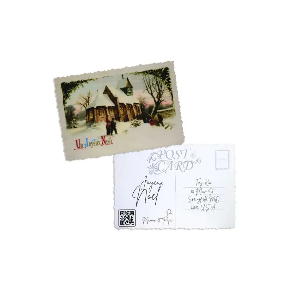 Elegant Christmas Postcard - Kaio-Cards