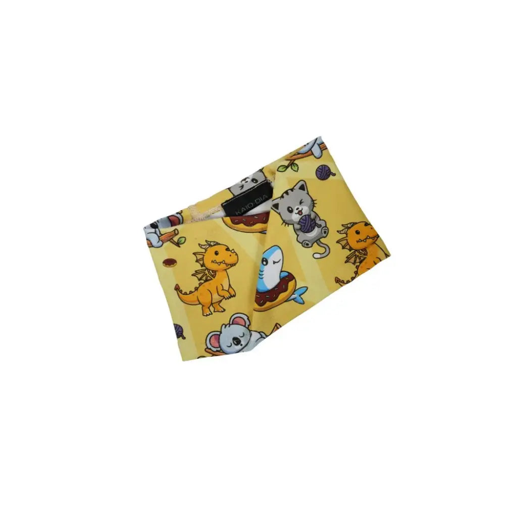 Kids elastic waistband to protect glucose sensor and insulin pump with fun animal prints.
