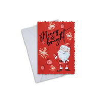 FUNNY SANTA - MERRY & BRIGHT