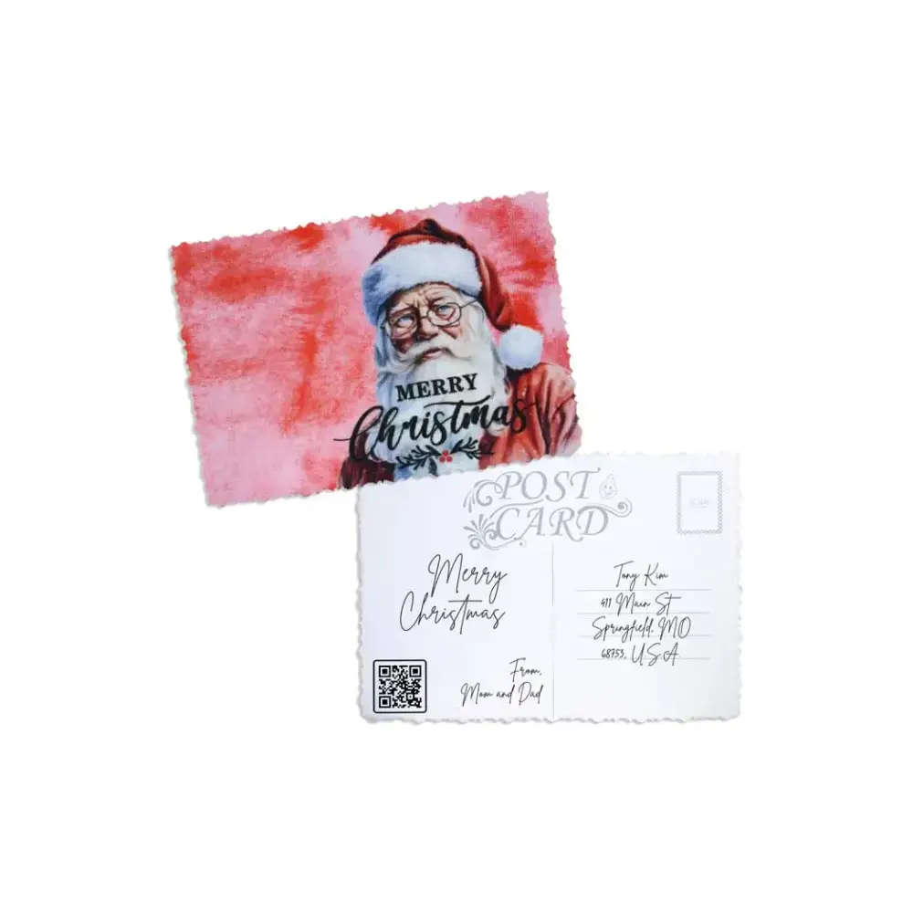 Elegant Christmas Postcard - Kaio-Cards