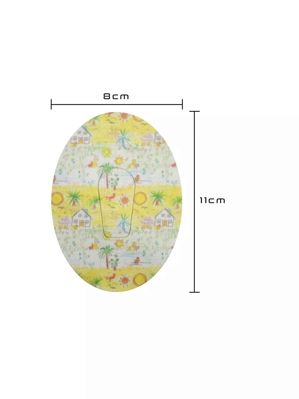 Plaster til Dexcom G6, design Childhood Memories, størrelse 8 x 11 cm