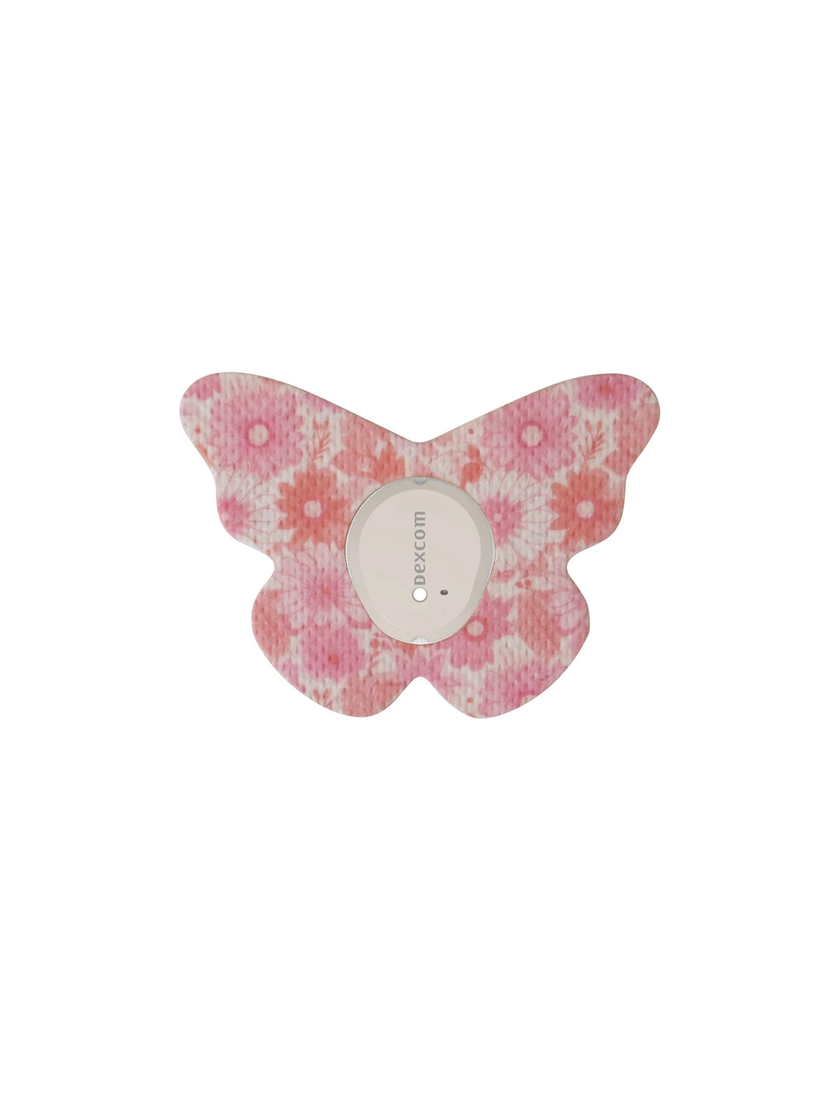 Plaster til Dexcom G7, form: sommerfugl, design Flower Serenade