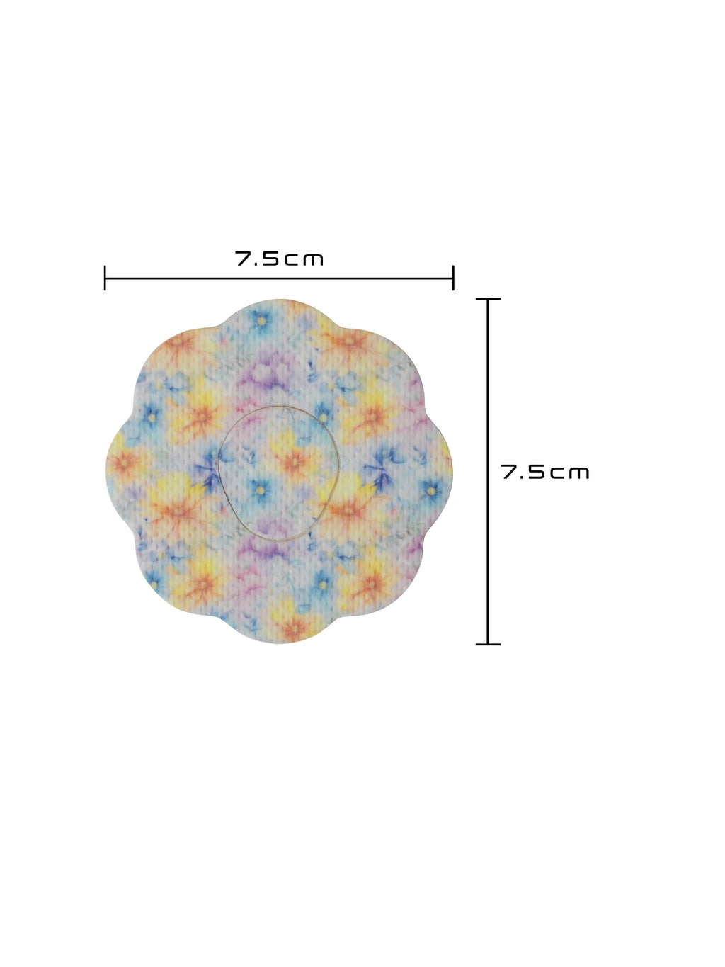Plaster til Dexcom G7, form: cookie, størrelse 7,5 x 7,5 cm