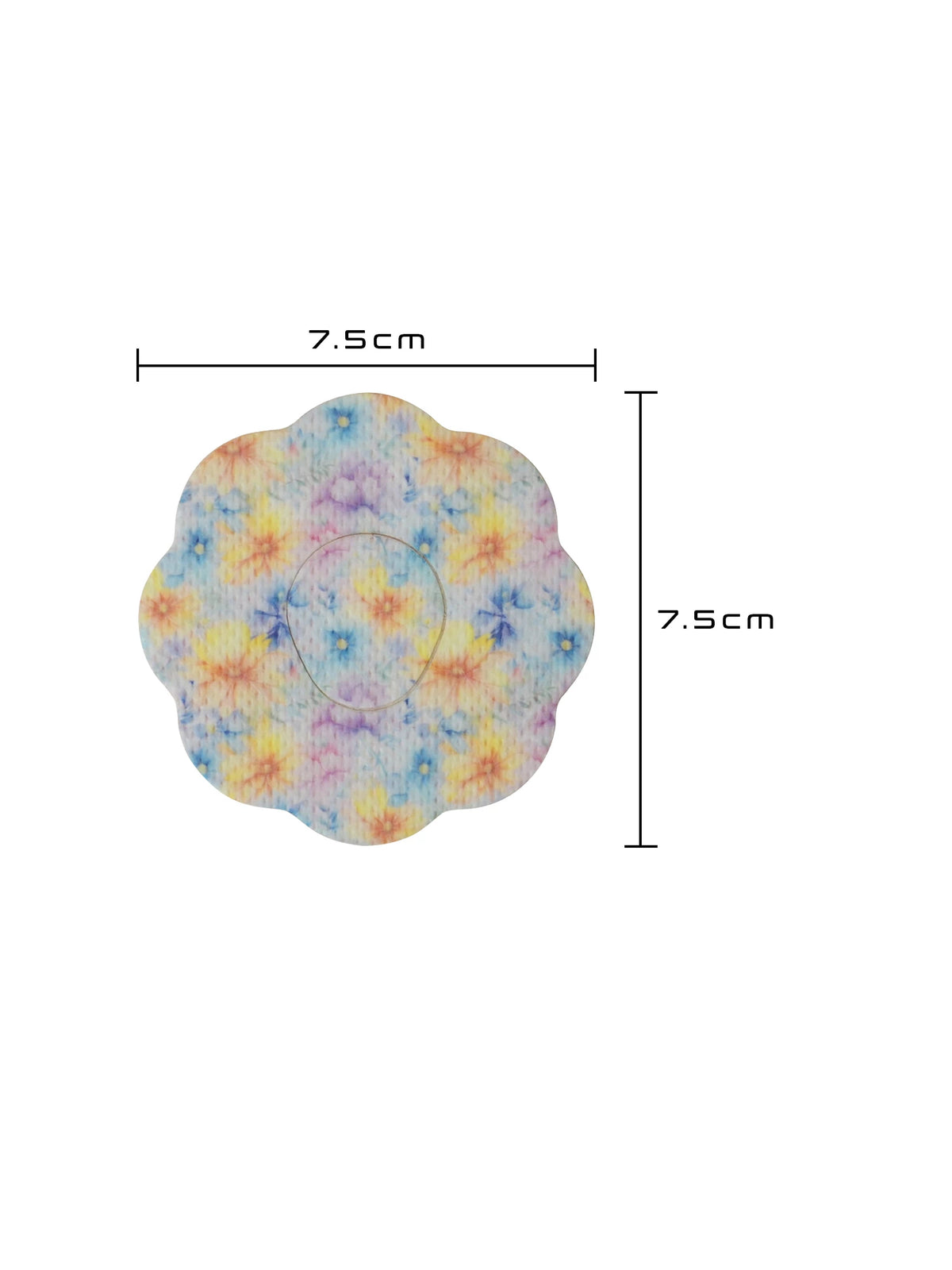 Plaster til Dexcom G7, form: cookie, størrelse 7,5 x 7,5 cm