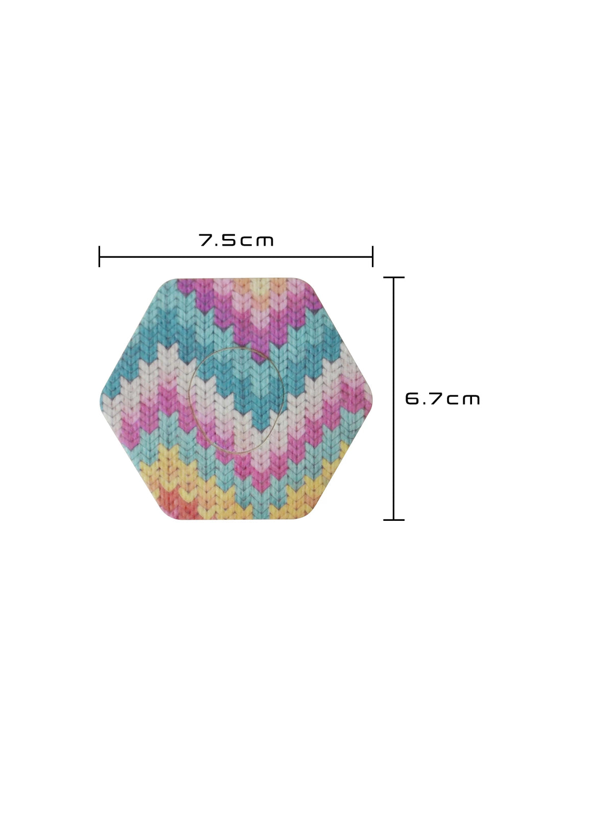 Plaster til Dexcom G7, form: sekskantet, størrelse 7,5 x 6,7 cm