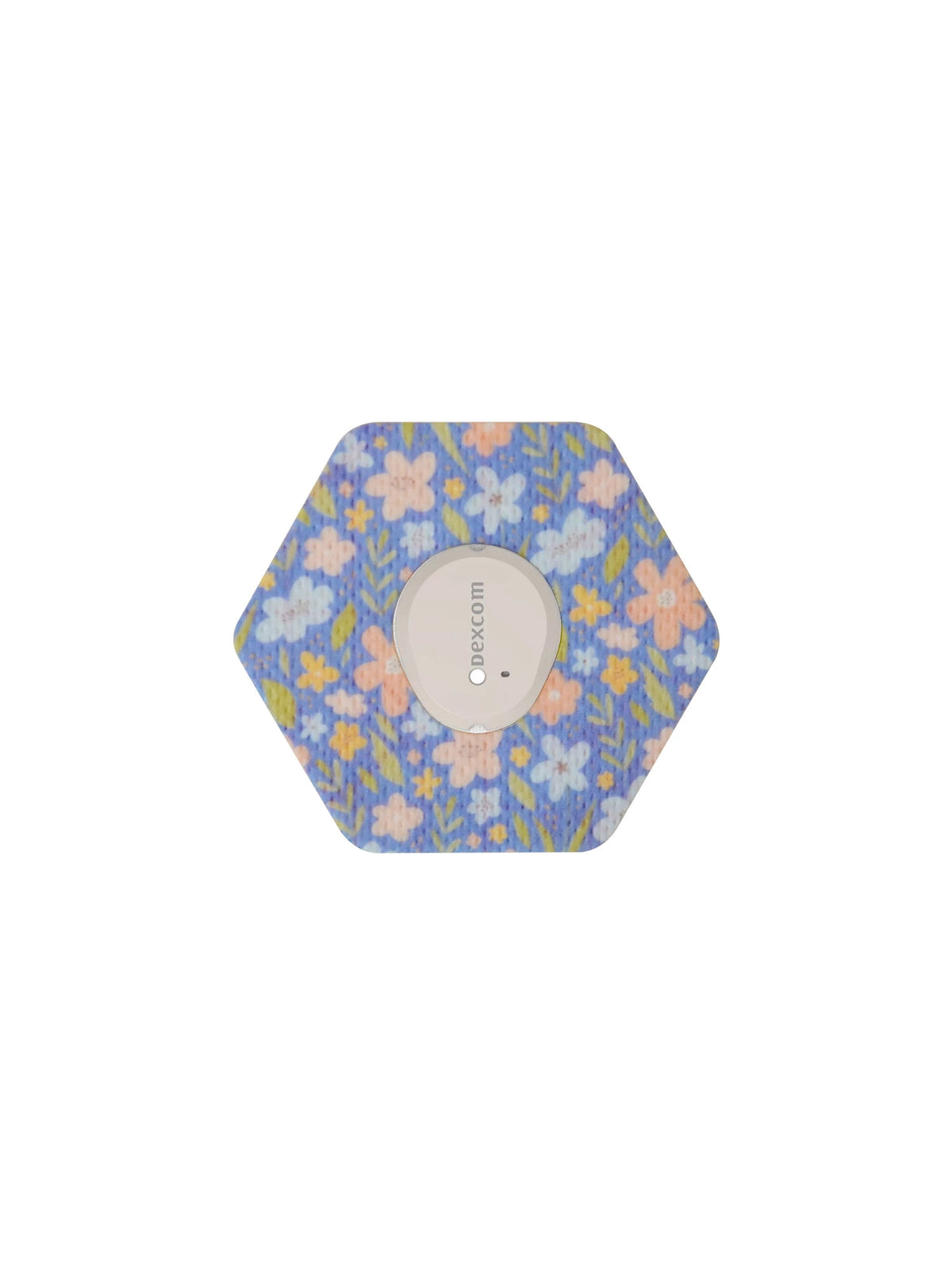 Plaster til Dexcom G7, form: sekskantet, design Meadow Flowers & Leaves