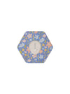 Dexcom G7 hexagonal shape patch in Meadow floral design, breathable adhesive overpatch to help support sensor wear