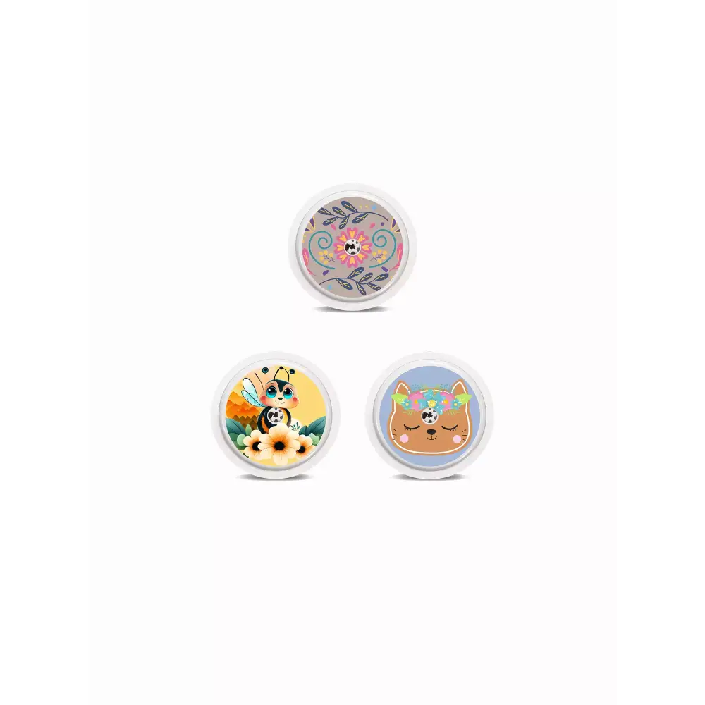 Freestyle Libre 2 Sensor Stickers - Spring Edition 2024 with vibrant floral designs.
