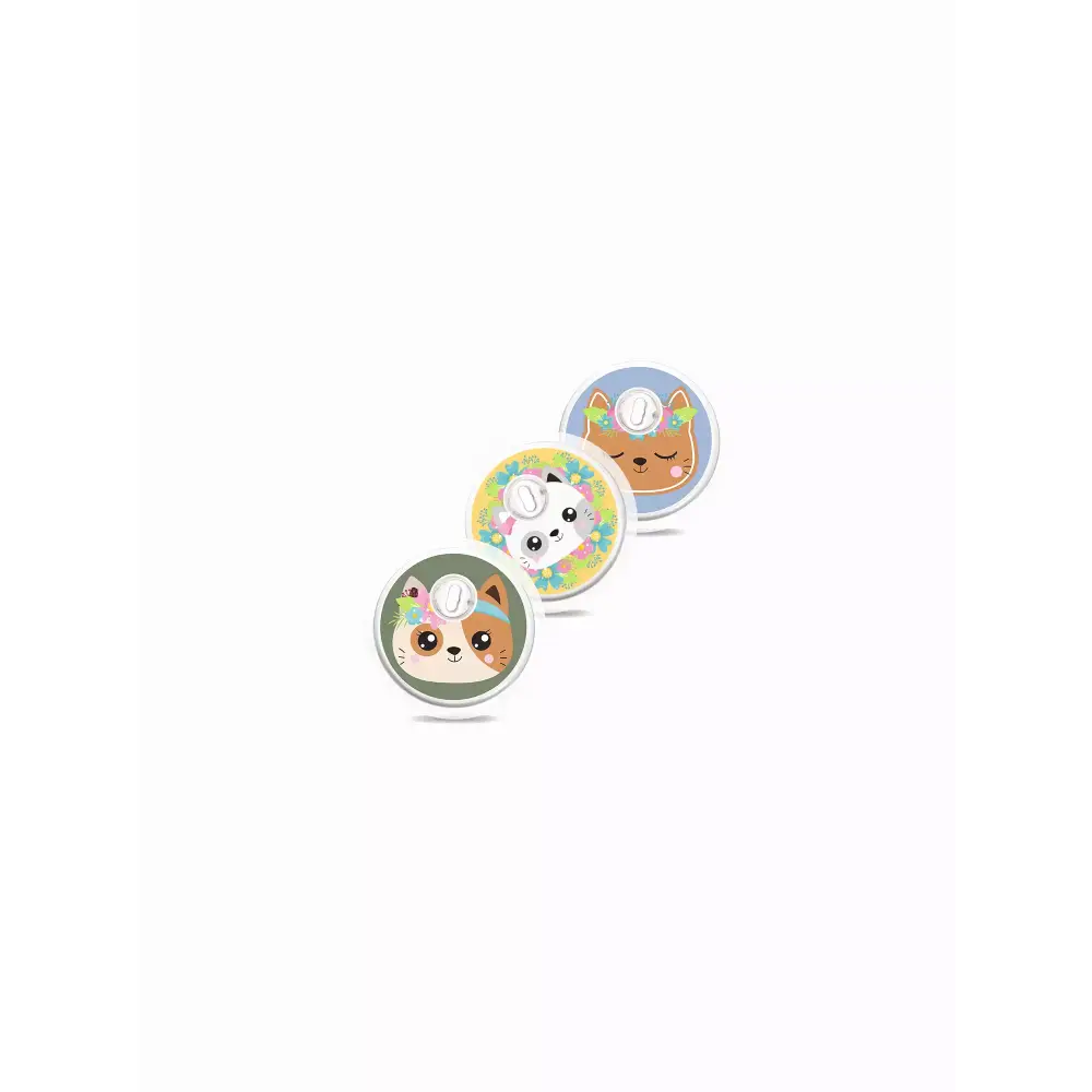 Freestyle Libre 3 Spring Edition Sensor Stickers with flower and animal designs.