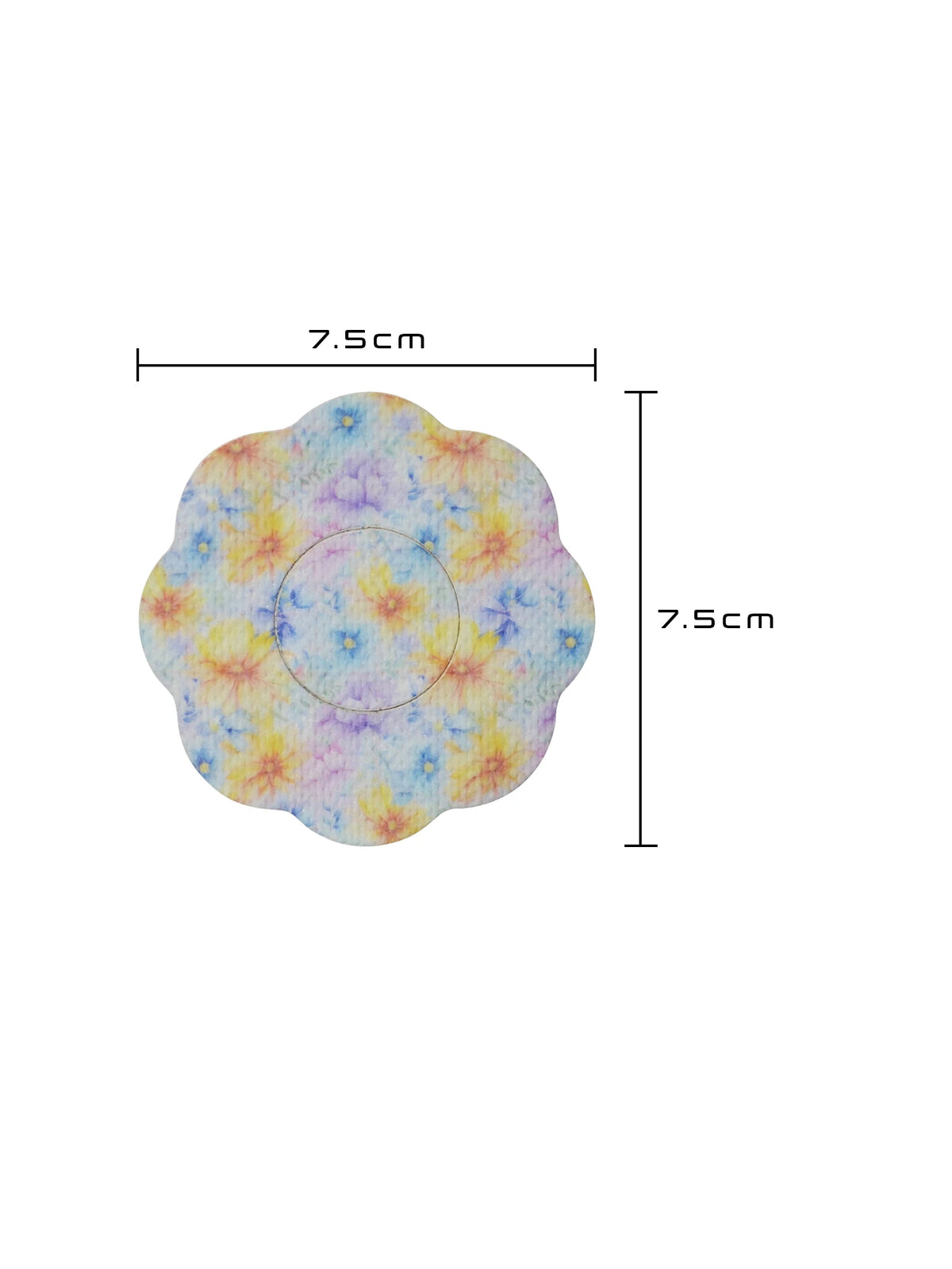 Plaster til FreeStyle Libre 2, form: cookie, størrelse 7,5 x 7,5 cm
