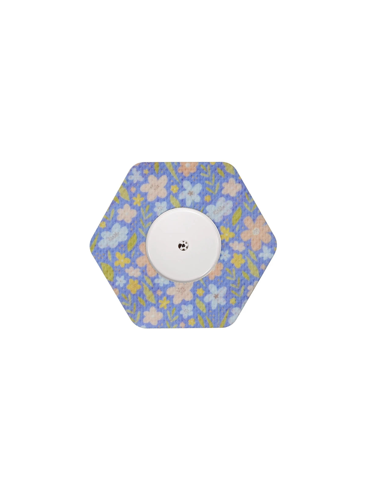 Plaster til FreeStyle Libre 2, form: sekskantet, design Meadow Flowers & Leaves
