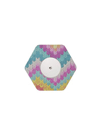 Plaster til FreeStyle Libre 2, form: sekskantet, design Mosaic Drift