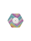 FreeStyle Libre 2 hexagonal shape patch in Mosaic Drift design, breathable adhesive overpatch to help support sensor wear