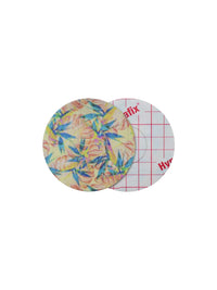 Plaster til FreeStyle Libre 2, design Tequila Sunrise, for- og bagside med beskyttelsespapir