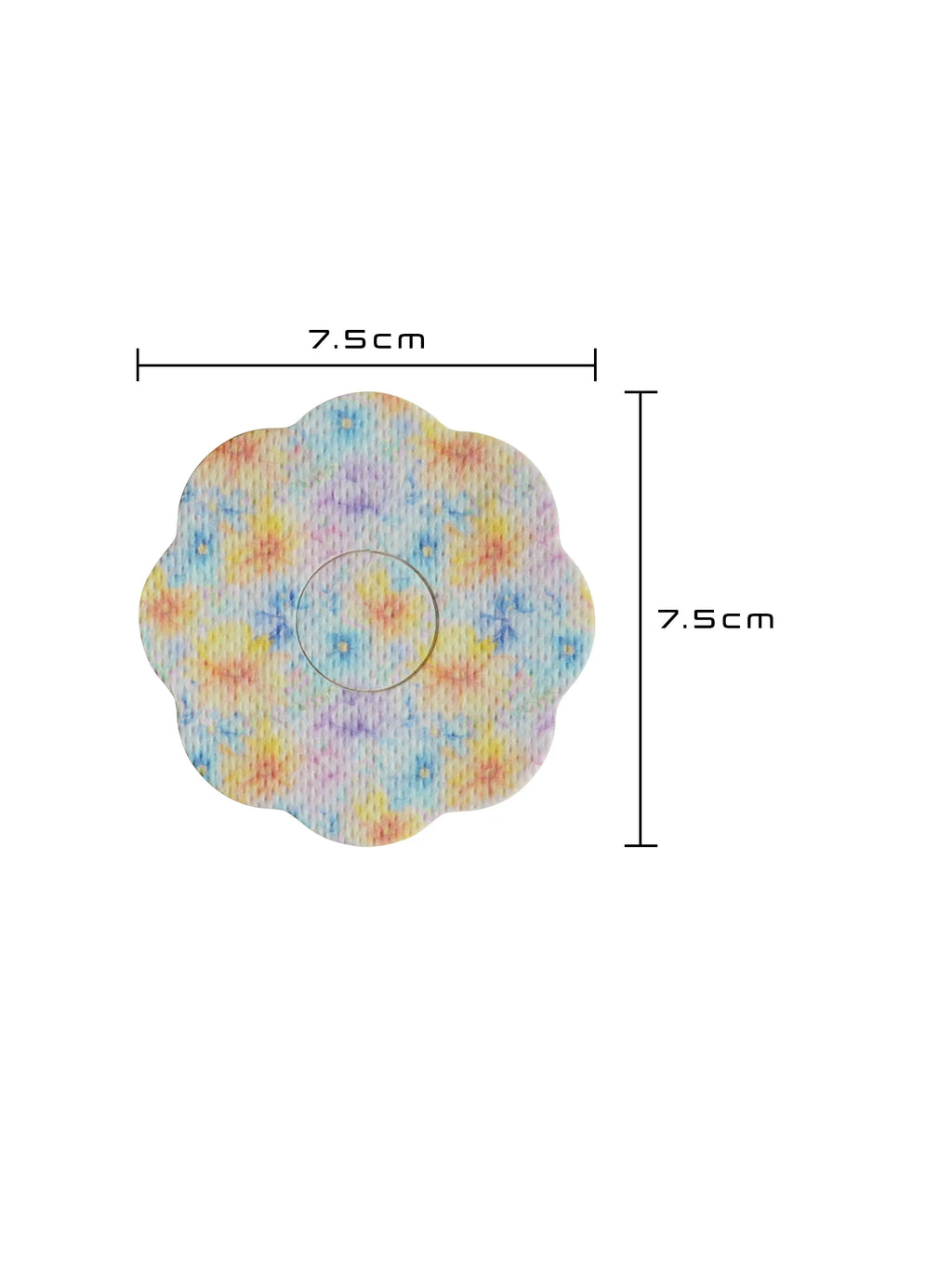 Plaster til FreeStyle Libre 3, form: cookie, størrelse 7,5 x 7,5 cm