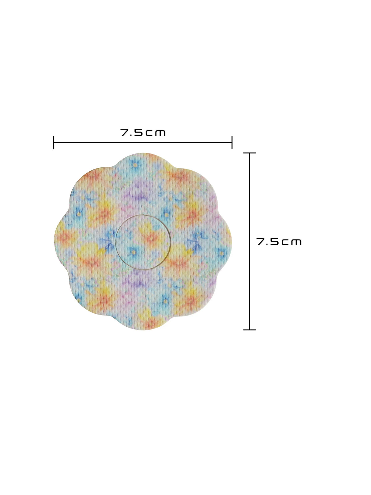 Plaster til FreeStyle Libre 3, form: cookie, størrelse 7,5 x 7,5 cm