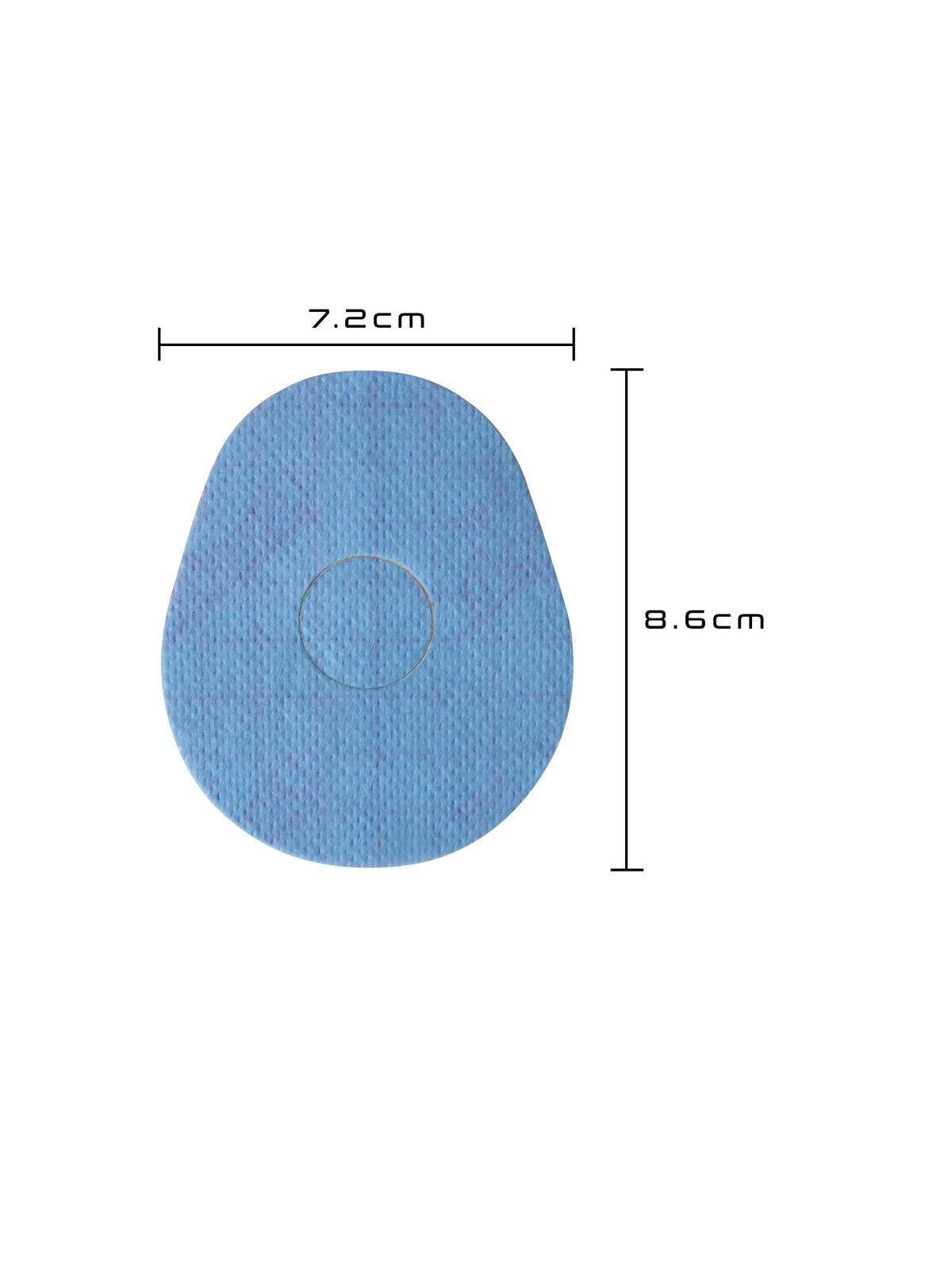 Plaster til FreeStyle Libre 3, form: dråbe, størrelse 7,2 x 8,6 cm