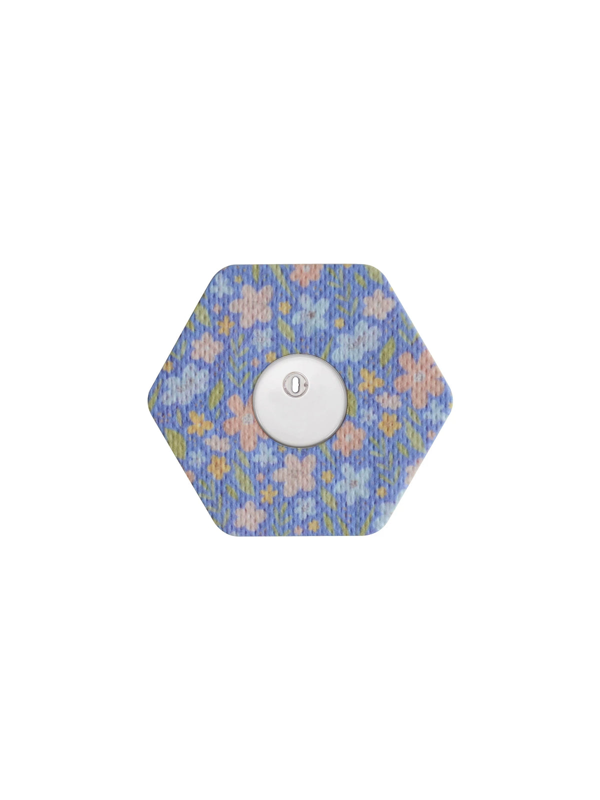 Plaster til FreeStyle Libre 3, form: sekskantet, design Meadow Flowers & Leaves